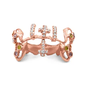 14K Rose Gold Coss & Gems (Top & Bottom) Grill