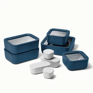 14pc Glass Food Storage Set, Navy