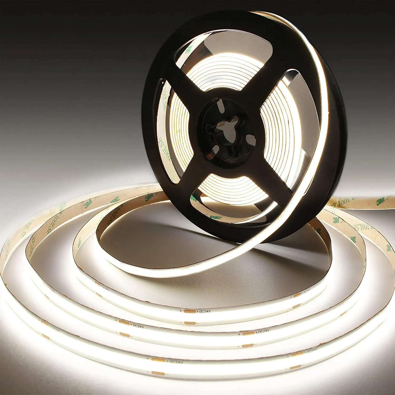 5 Meter 12V LED COB Strip 3000K IP20 (Power Supply Not Included)