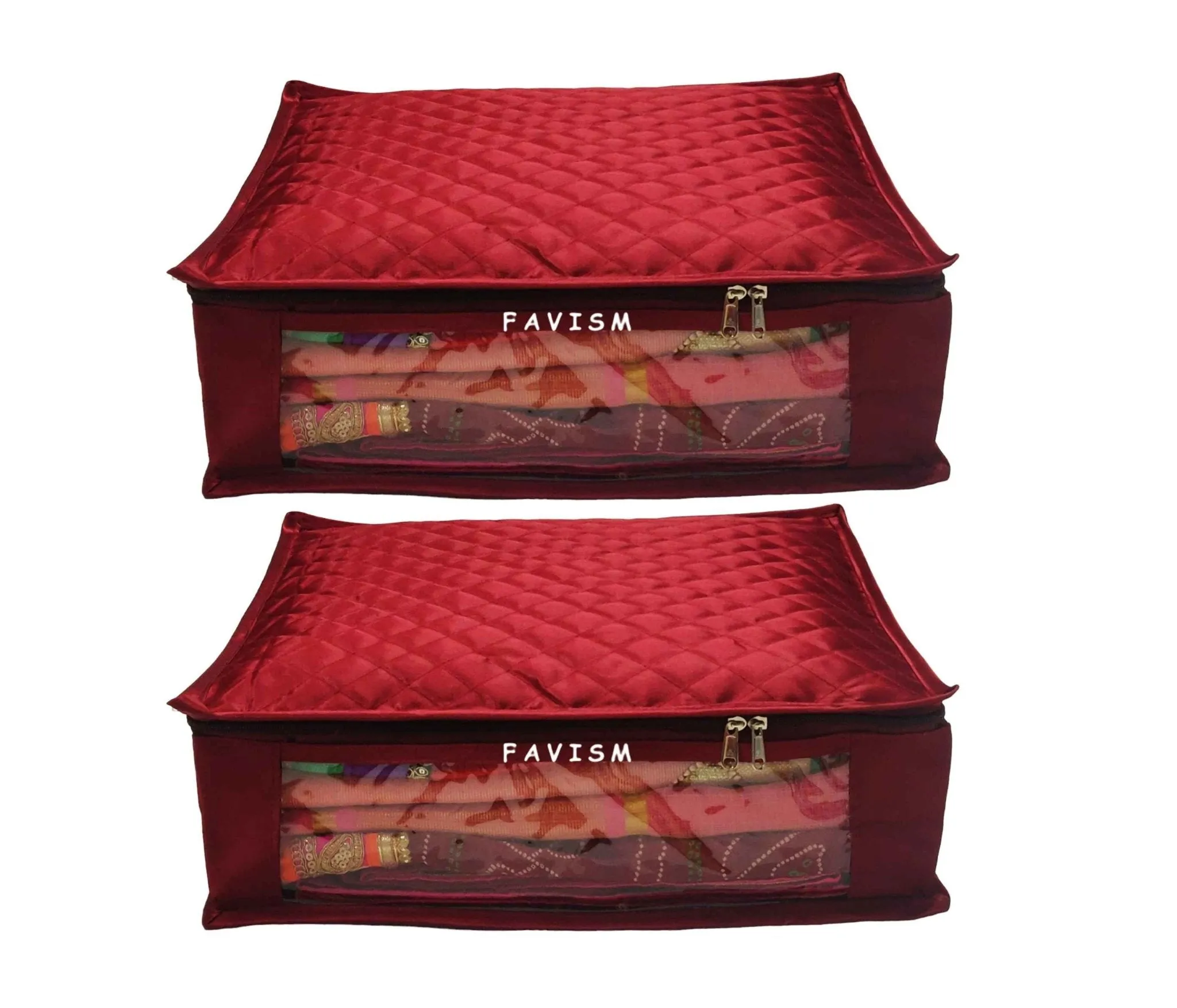 6" Satin saree cover | closet storage combo pack of 2 pcs.
