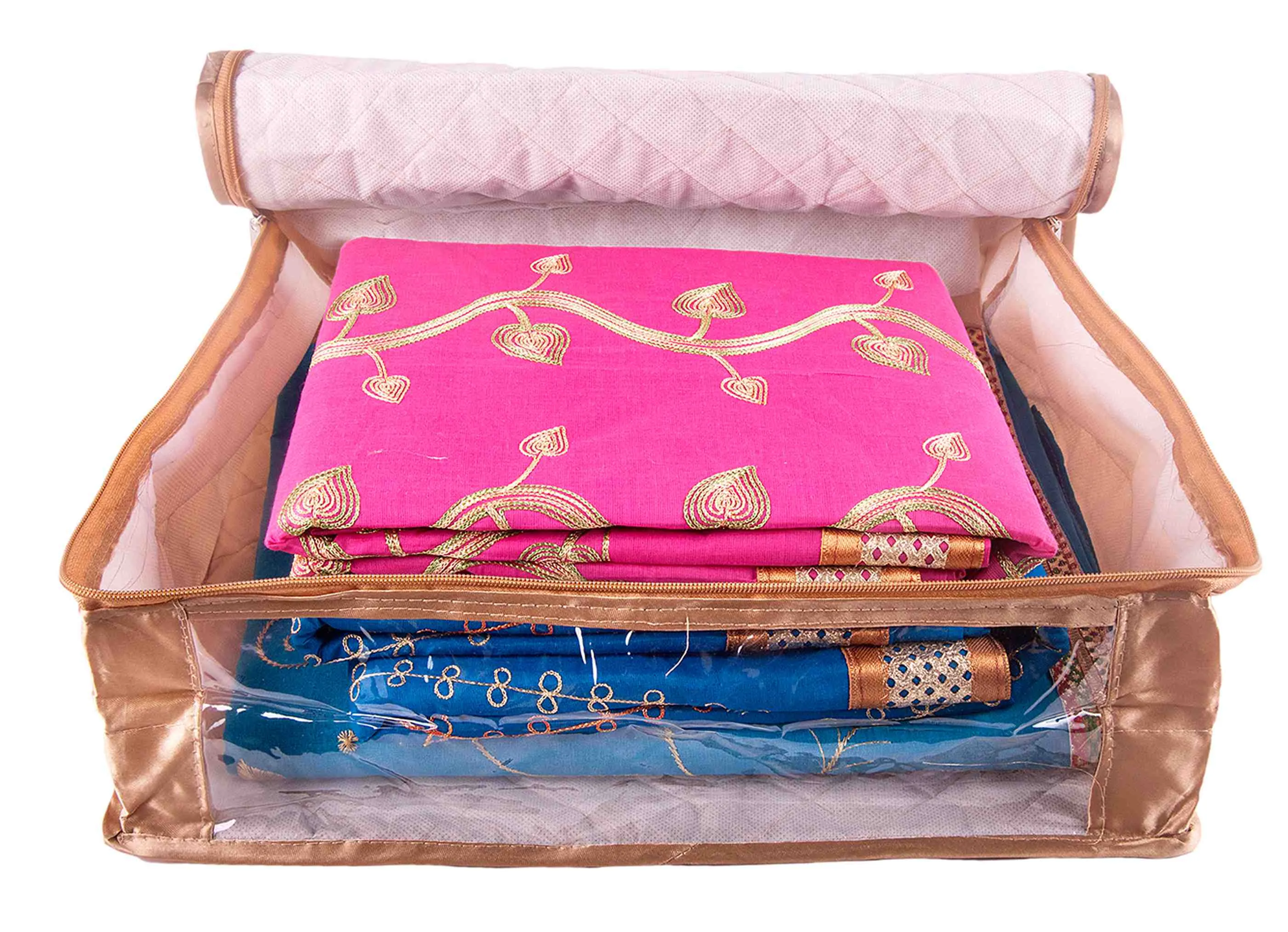 6" Satin saree cover | closet storage combo pack of 2 pcs.