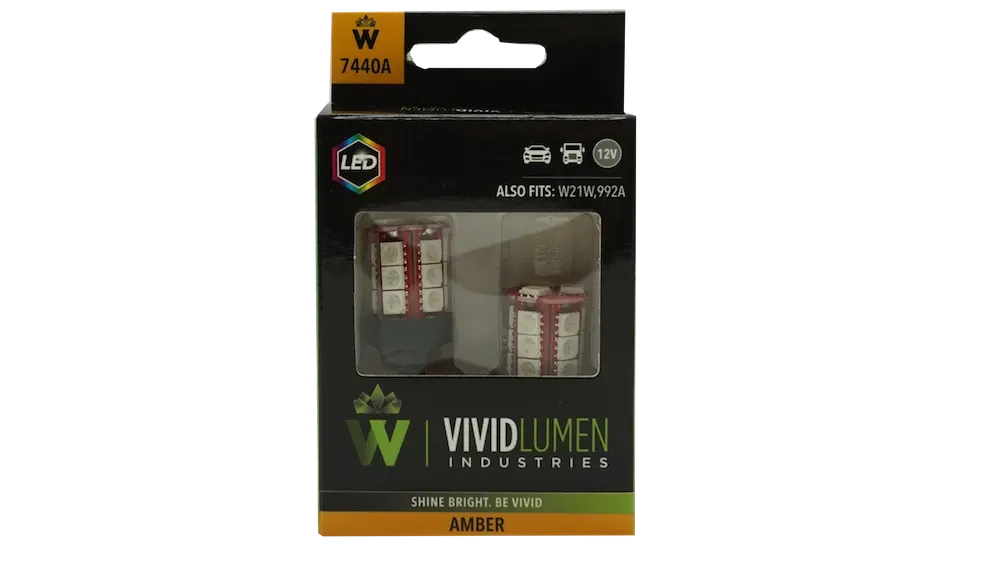 7440 Amber LED Bulbs Long Lasting (Pair)