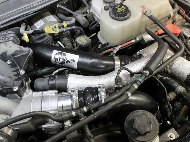 aFe Power BladeRunner Intercooler Pipe - Aluminum - Black Powder Coat - Intercooler Cold and Hot Sides - Ford Powerstroke