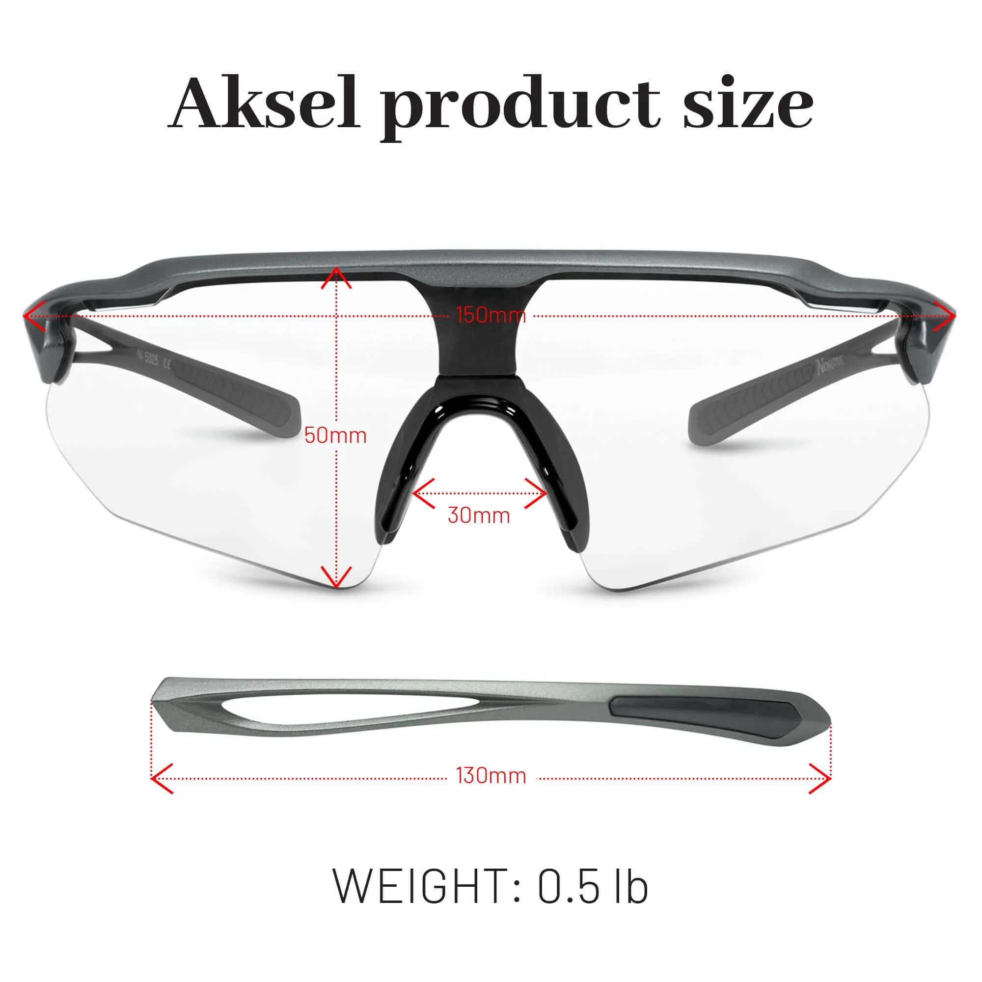 AKSEL Sports Sunglasses for Hiking, Running, Cycling - Men - Women - UV Protection