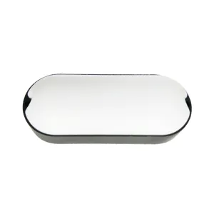 Black Oval LED Warm White Bulkhead 12 Watts