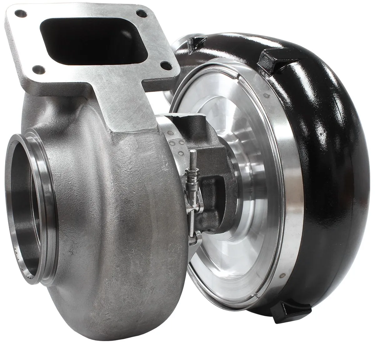 BOOSTED 102102 T6 1.24 Turbocharger 2850HP, Hi Temp Black Finish AF8006-6012BLK