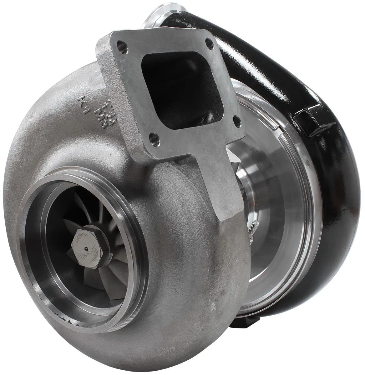 BOOSTED 102102 T6 1.24 Turbocharger 2850HP, Hi Temp Black Finish AF8006-6012BLK