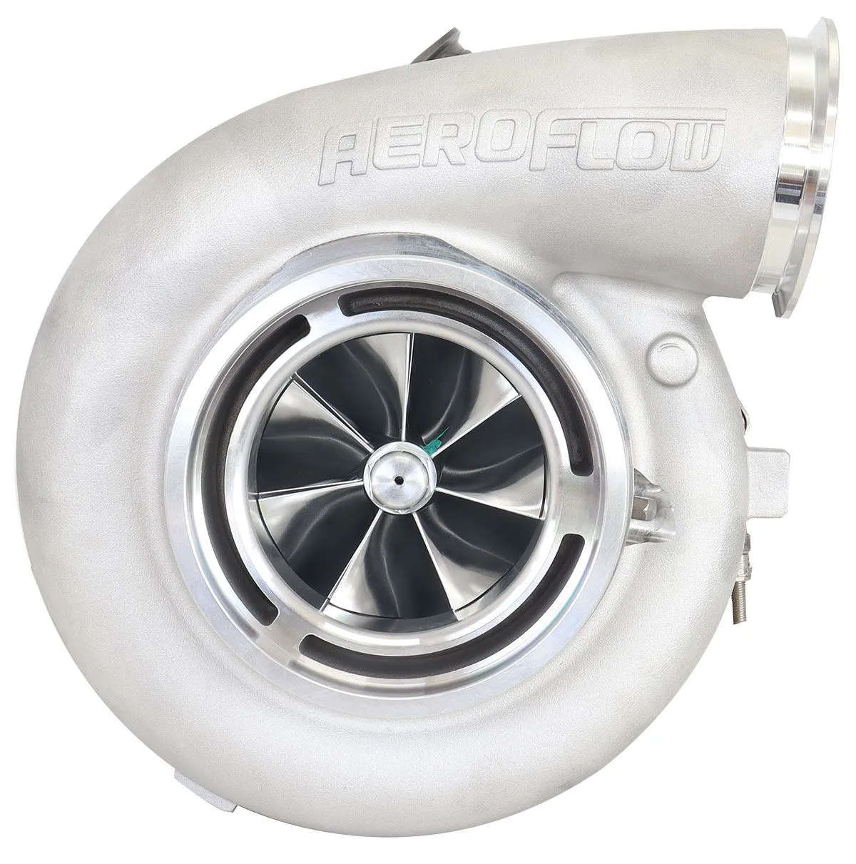 BOOSTED 102102 V-Band 1.22 Turbocharger 2500HP, Natural Cast Finish AF8006-6022