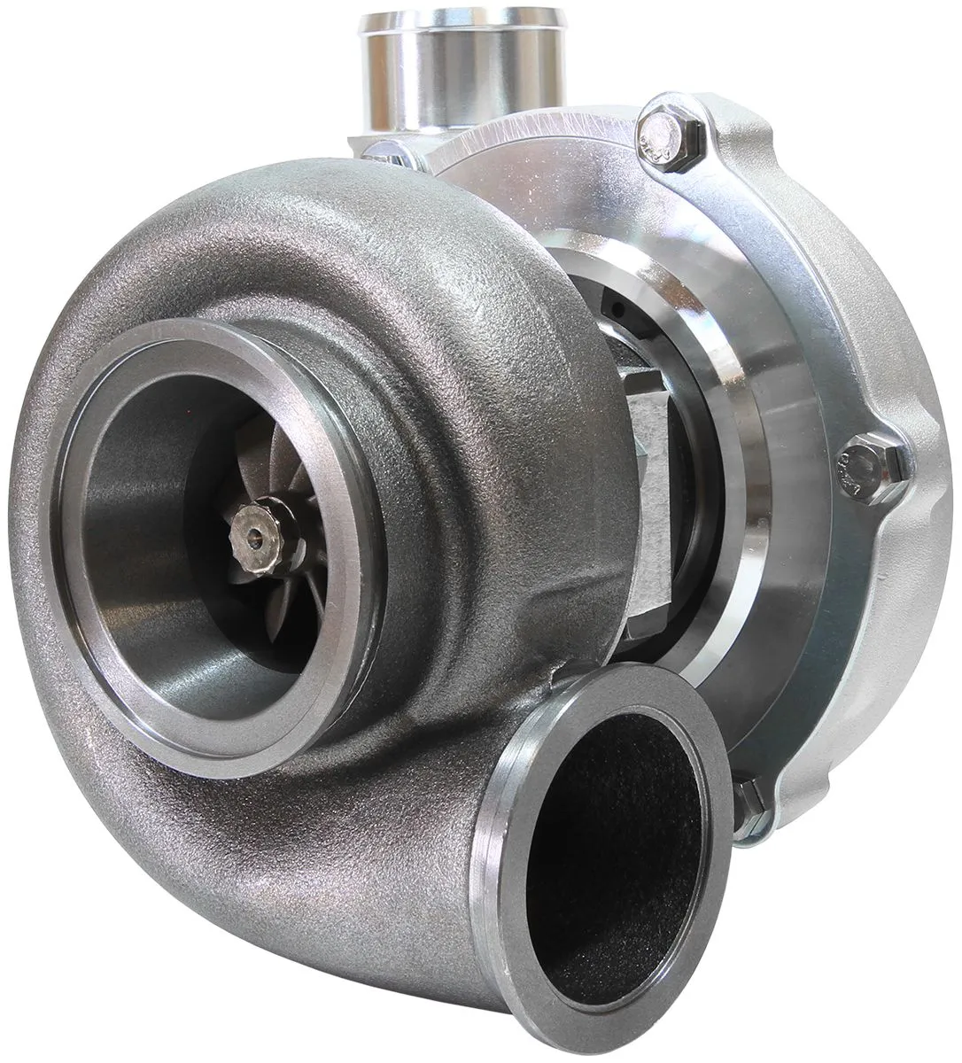 BOOSTED 5855 1.01 Reverse Rotation Turbocharger 750HP, Natural Cast Finish AF800