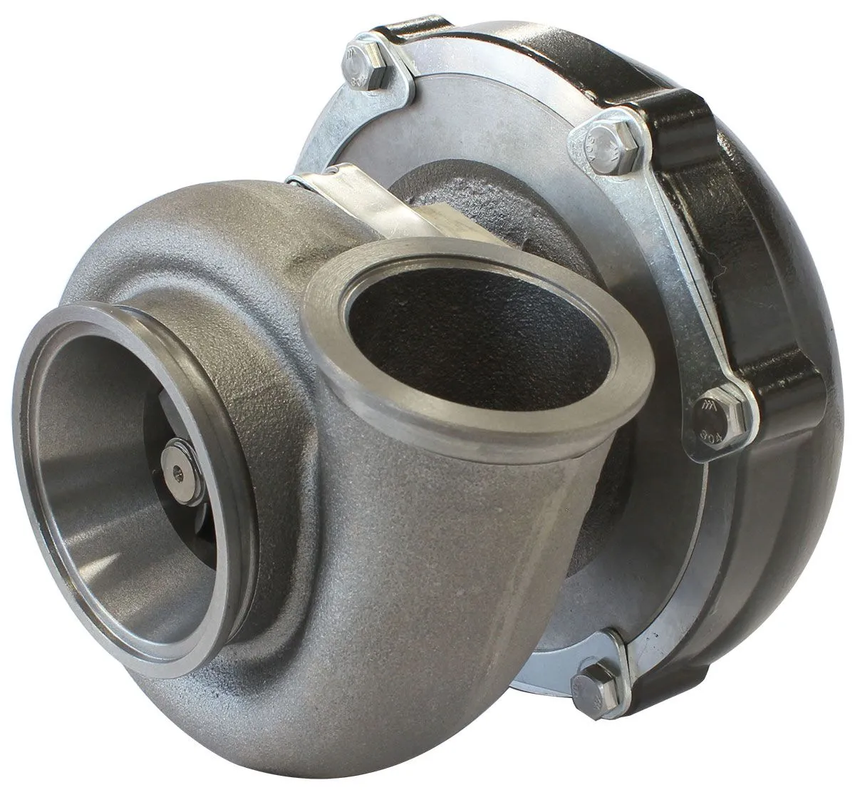 BOOSTED 6255 1.21 Reverse Rotation Turbocharger 900HP, Hi Temp Black Finish AF80