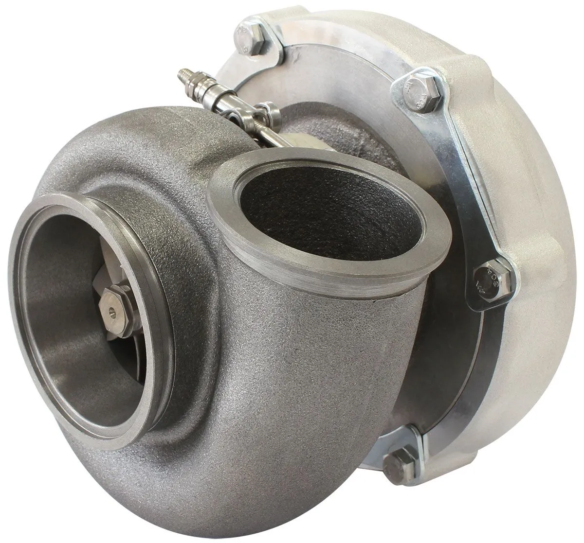 BOOSTED 6262 .83 Reverse Rotation Turbocharger 900HP, Natural Cast Finish AF8005