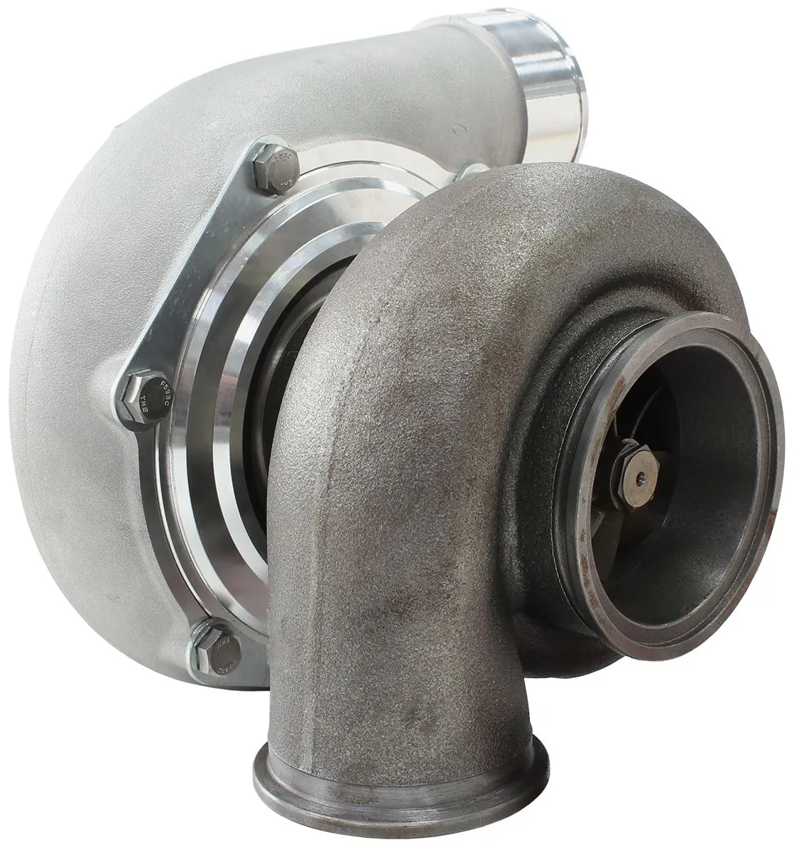 BOOSTED 6762 .83 Reverse Rotation Turbocharger 950HP, Natural Cast Finish AF8005