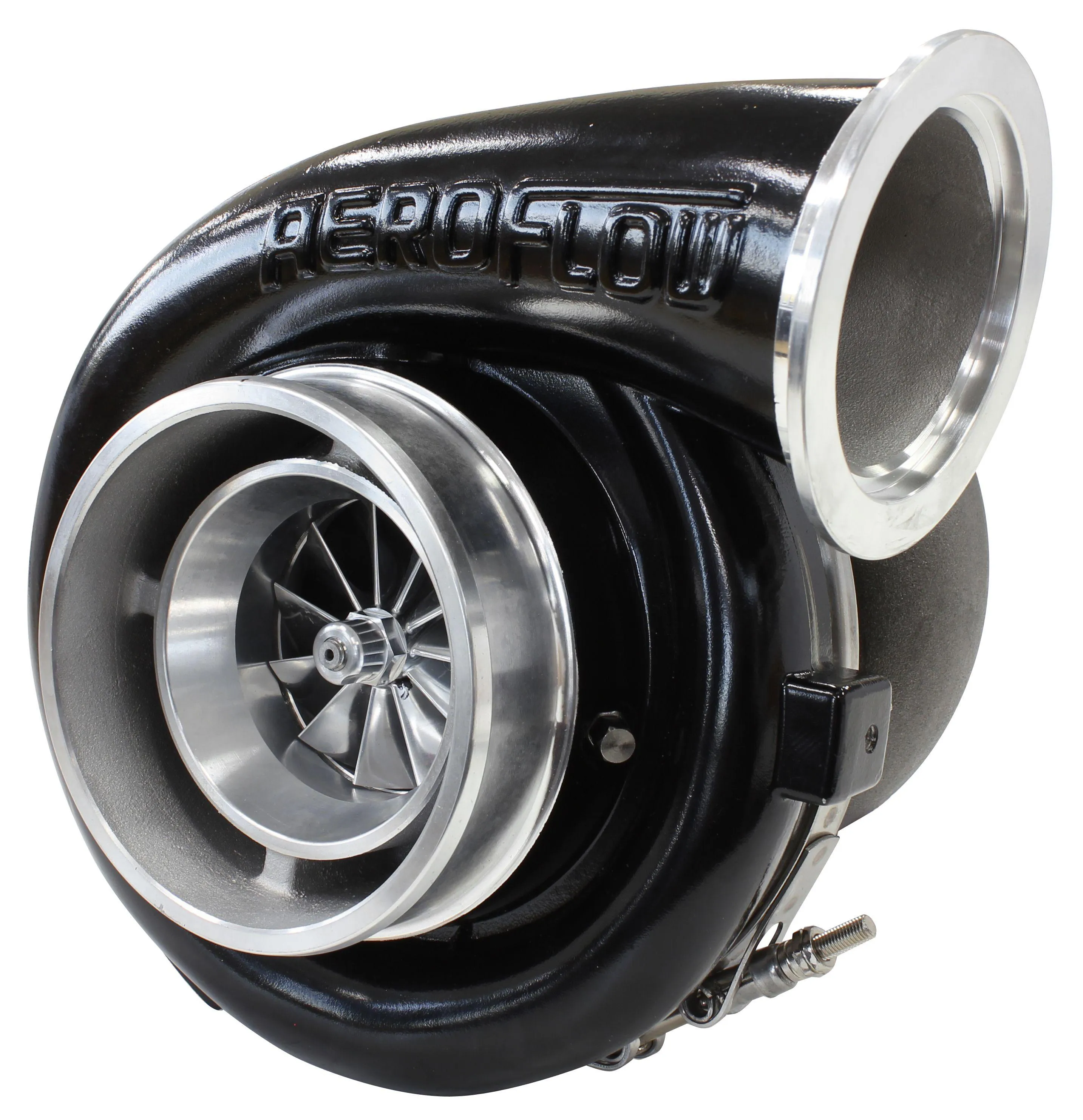 BOOSTED 7075 V-Band 1.16 Turbocharger 950HP, Hi Temp Black Finish AF8005-4014BLK