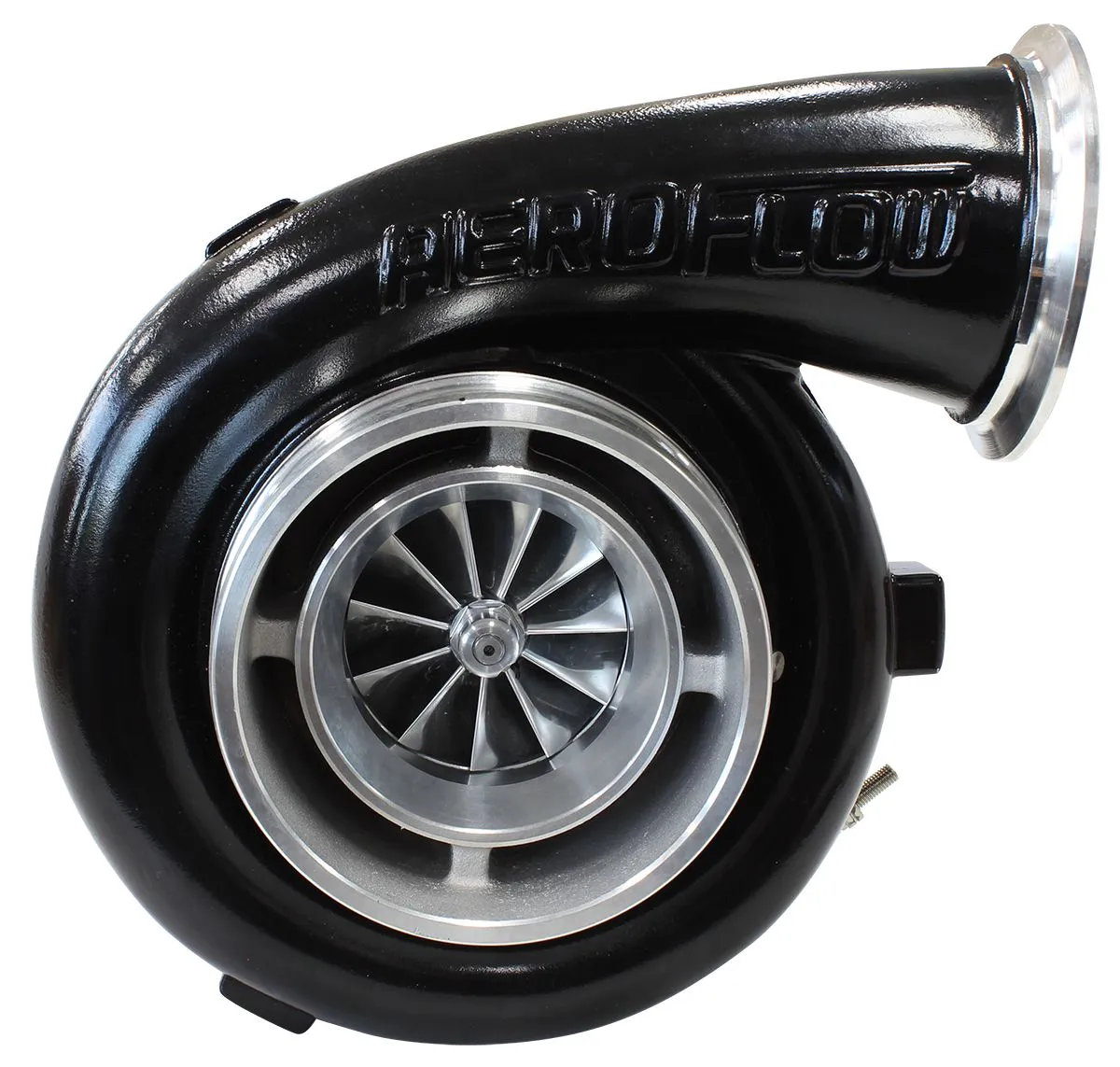 BOOSTED 7075 V-Band 1.16 Turbocharger 950HP, Hi Temp Black Finish AF8005-4014BLK