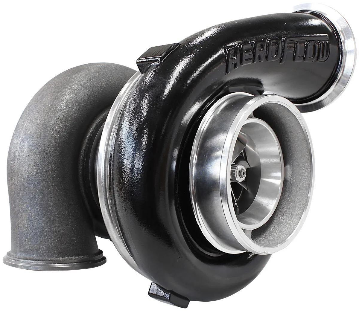 BOOSTED 7075 V-Band 1.16 Turbocharger 950HP, Hi Temp Black Finish AF8005-4014BLK