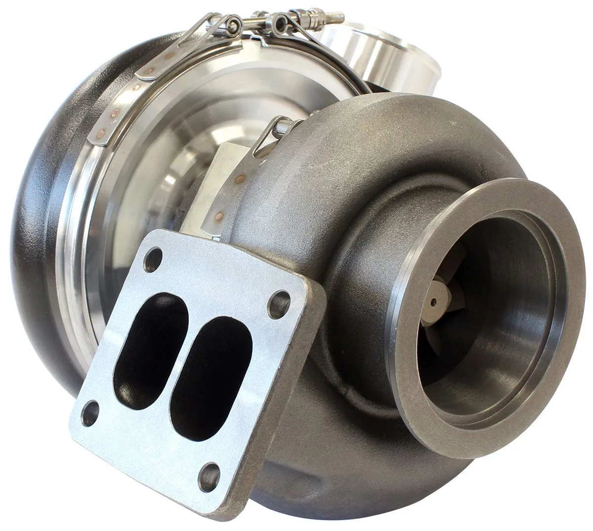 BOOSTED 7375 T4 1.25 Turbocharger 1200HP, Hi Temp Black Finish AF8005-4042BLK