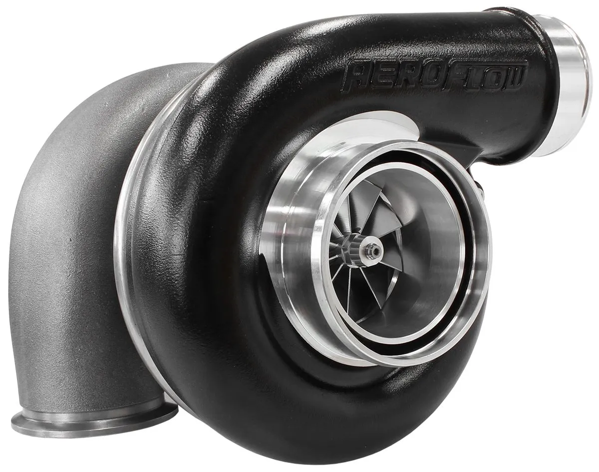 BOOSTED 7375 V-Band 1.28 Turbocharger 1200HP, Hi Temp Black Finish AF8005-4009BL