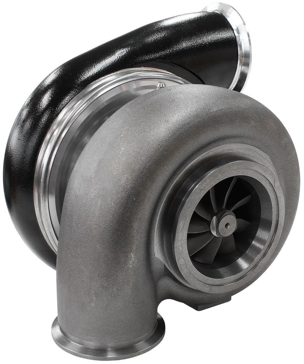 BOOSTED 7975 1.01 Reverse Rotation Turbocharger 1450HP, Hi Temp Black Finish AF8