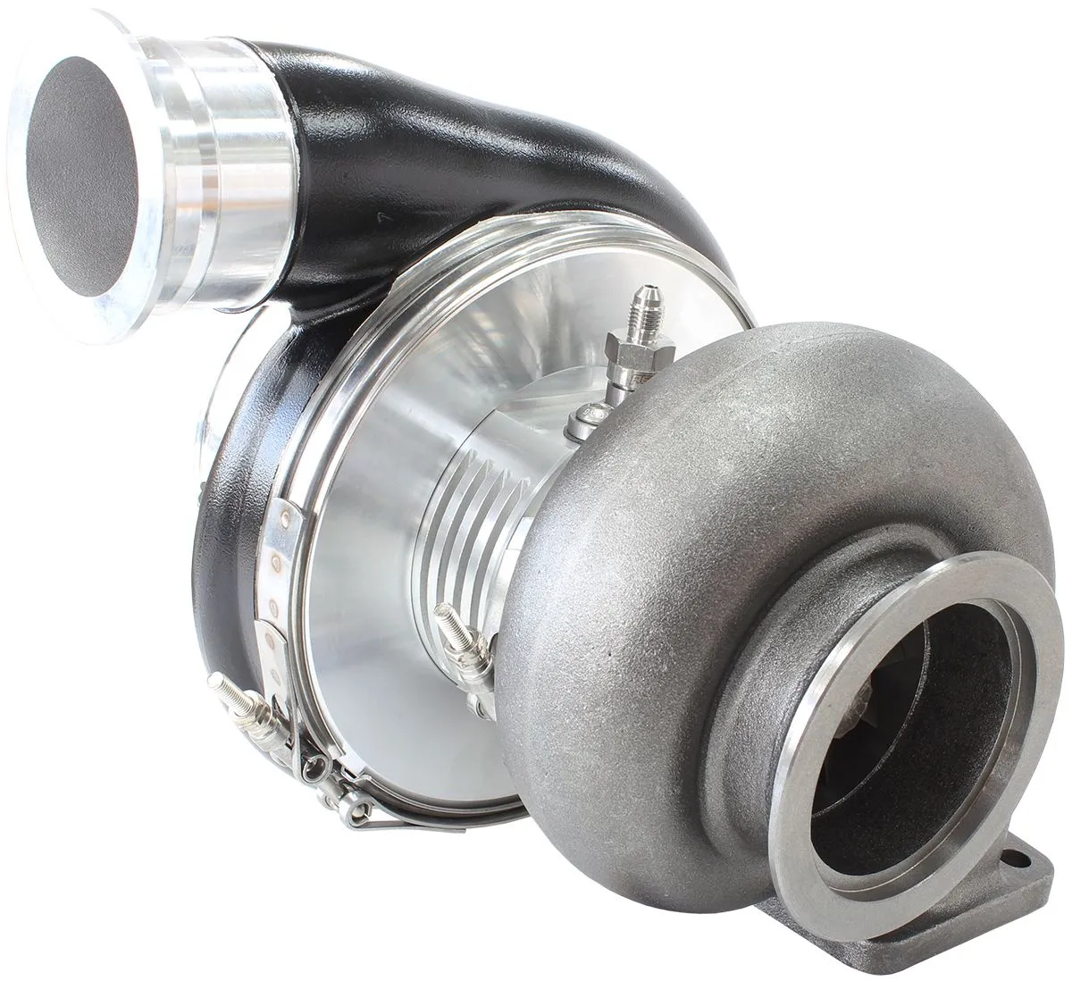 BOOSTED 8075 T4 1.10 Turbocharger 1250HP, Hi Temp Black Finish AF8005-4018BLK