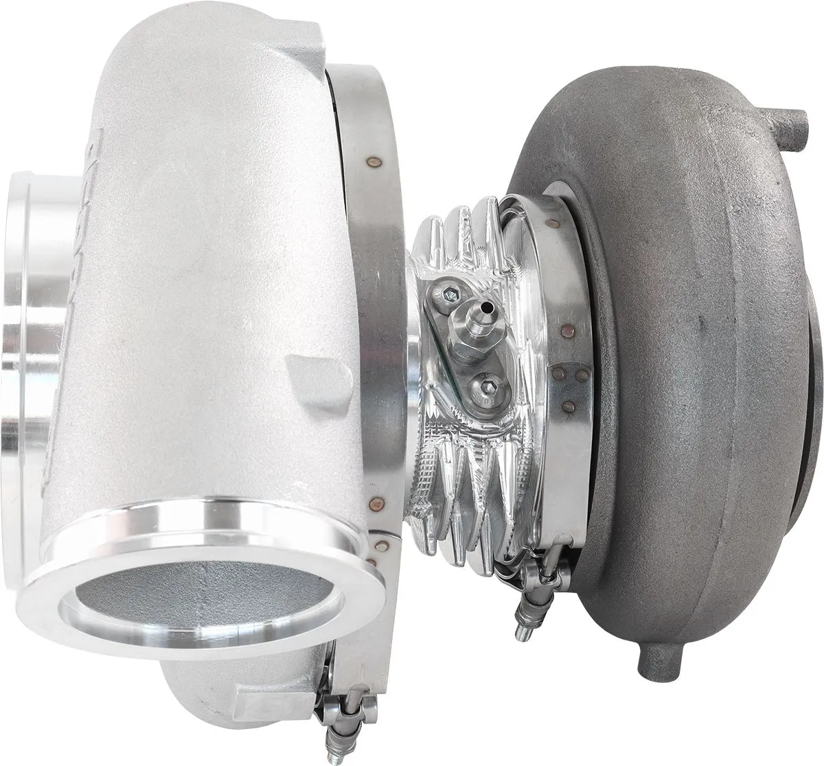 BOOSTED 88102 V-Band 1.22 Turbocharger 2500HP, Natural Cast Finish AF8005-6021
