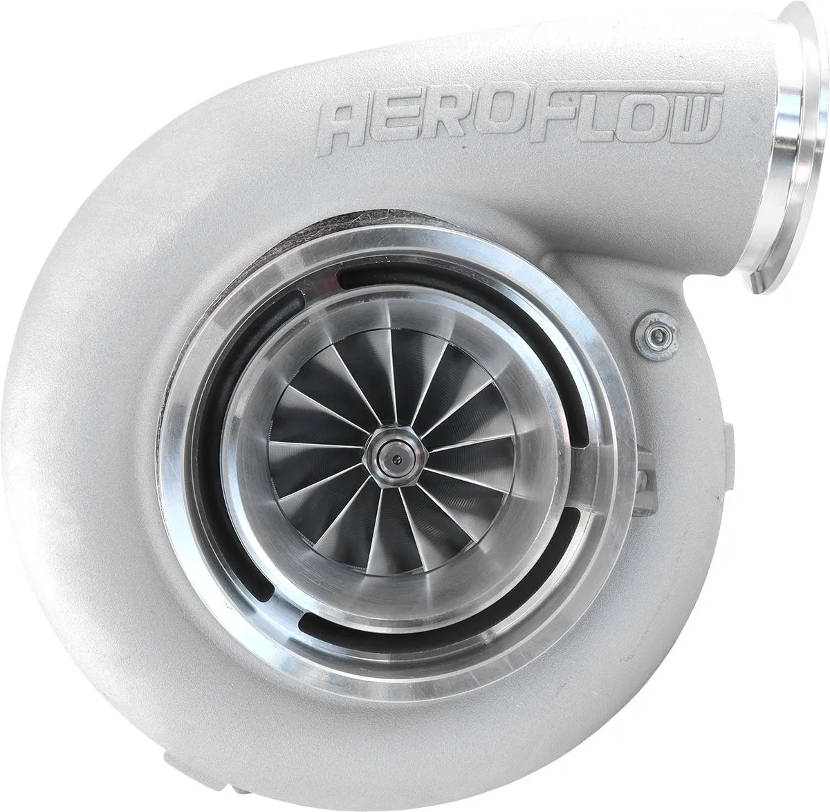 BOOSTED 88102 V-Band 1.22 Turbocharger 2500HP, Natural Cast Finish AF8005-6021