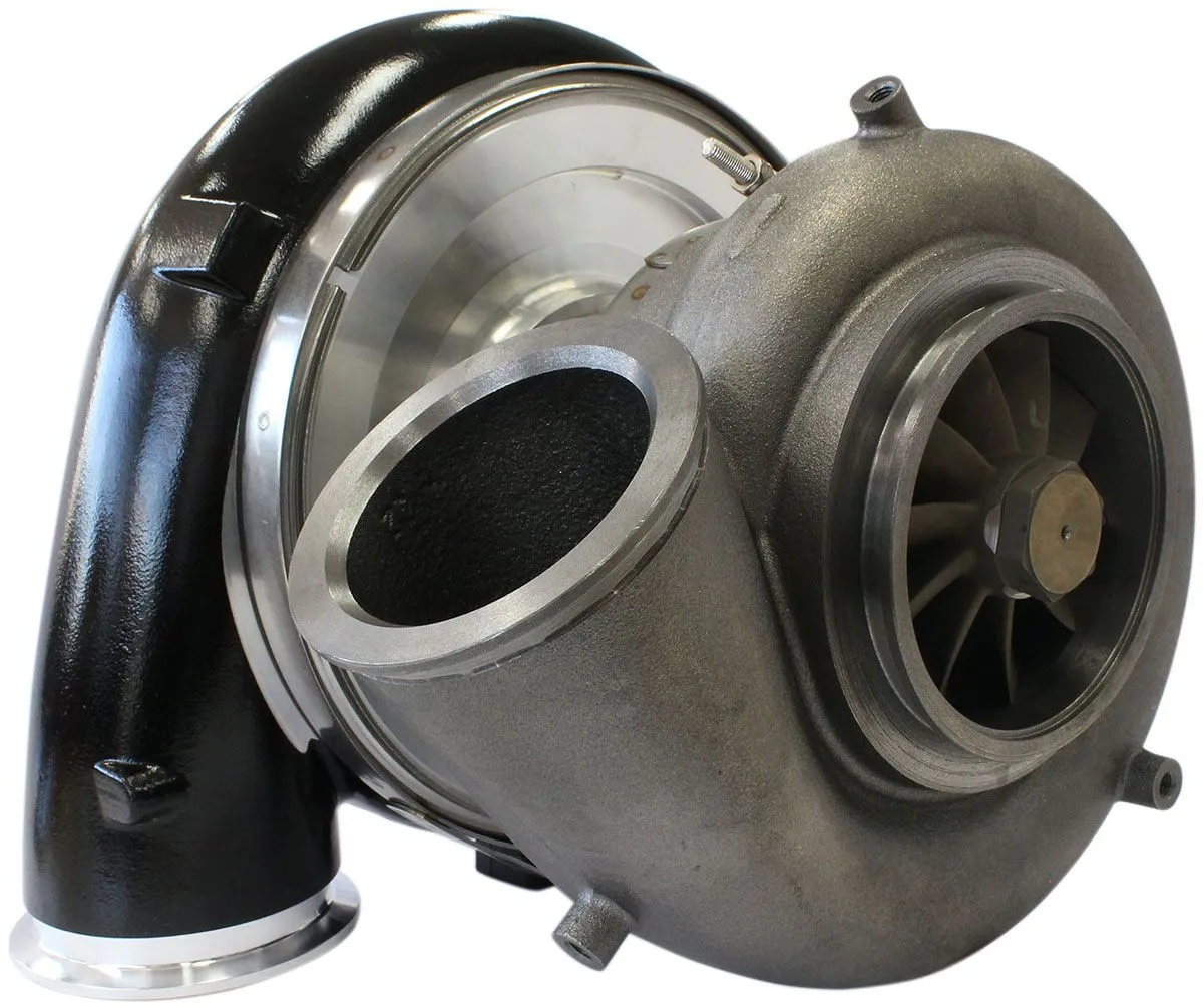 BOOSTED 98102 V-Band 1.22 Turbocharger 2500HP, Hi Temp Black Finish AF8006-6021B