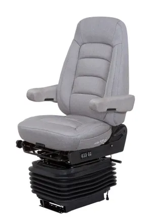 Bostrom Wide Ride Serta® High Back Truck Seat in Gray Titan Cloth with Dual Arms PN 5300001-K86