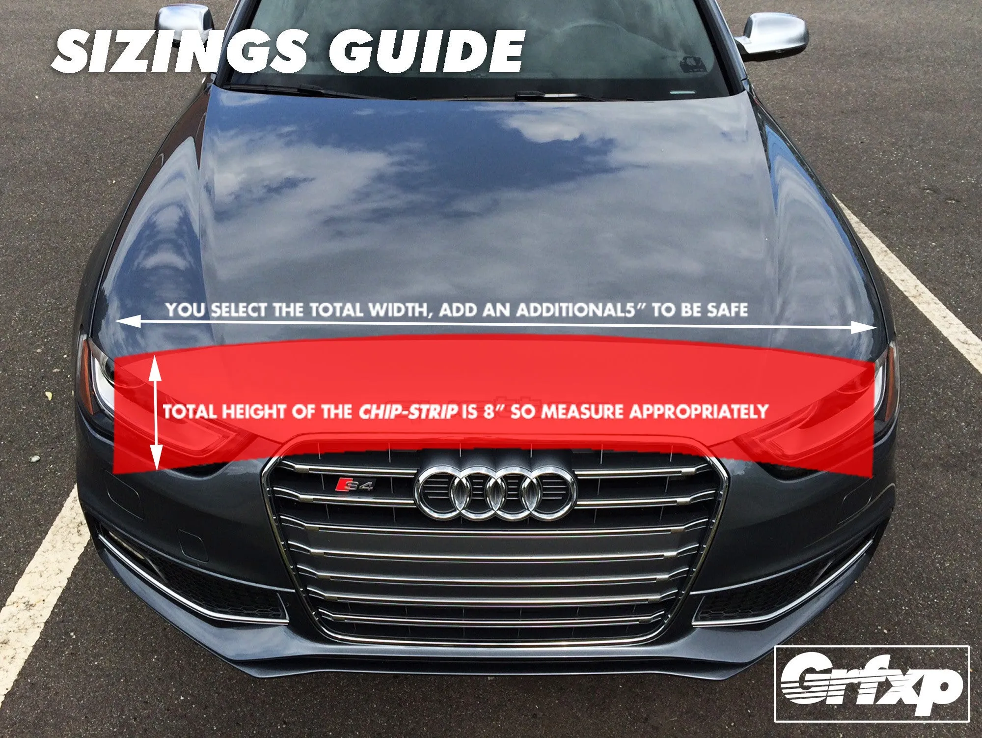 CHIP STRIPS - Universal Rock Protection Film For Vehicle Hoods