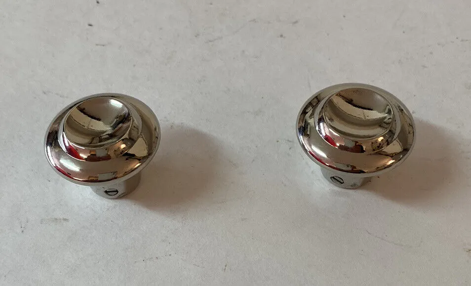 CHROME DASH RADIO KNOBS 2 1955 - 1959 CHEVY GMC TRUCK CORRECT Shape