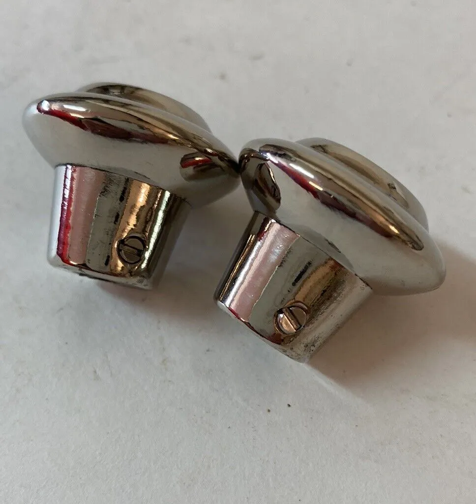 CHROME DASH RADIO KNOBS 2 1955 - 1959 CHEVY GMC TRUCK CORRECT Shape