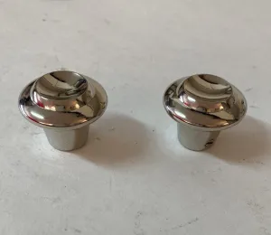 CHROME DASH RADIO KNOBS 2 1955 - 1959 CHEVY GMC TRUCK CORRECT Shape