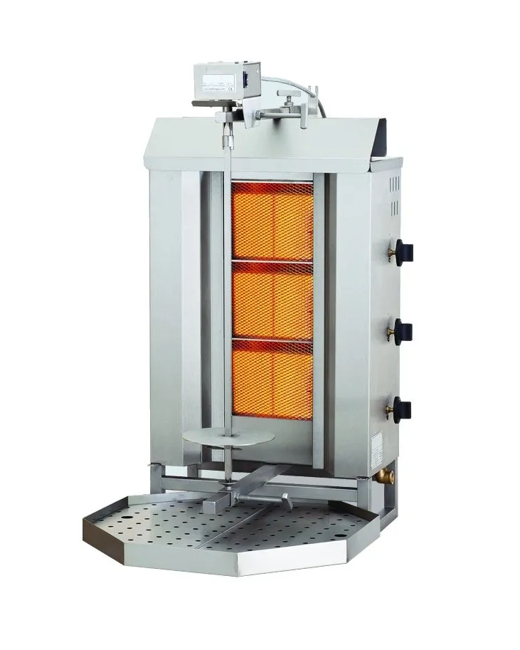 Combisteel Gas Gyros or Kebab Grill 3 Heat Zones - 7049.0005