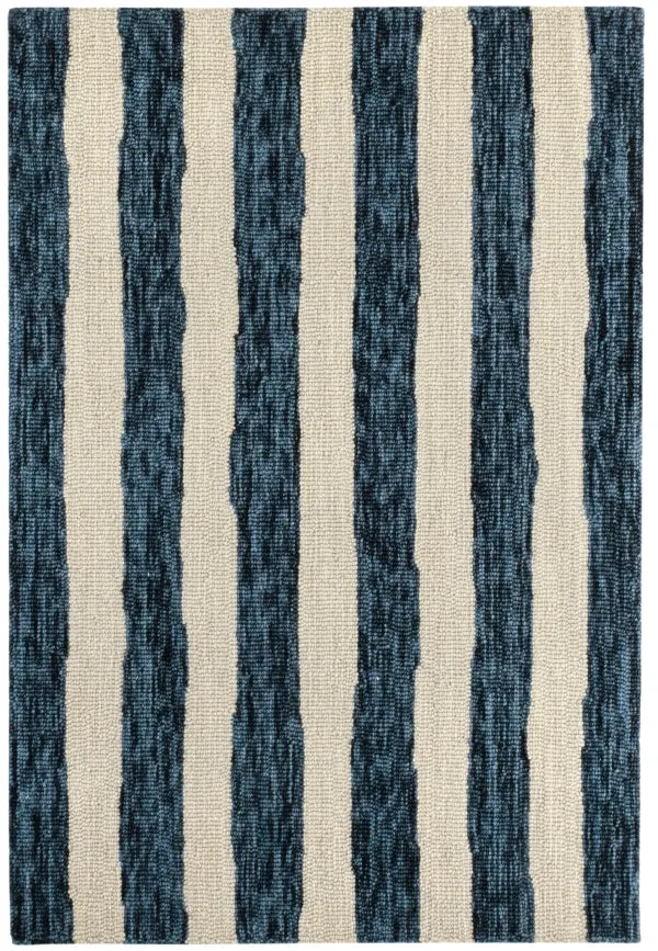 Dash & Albert Silas Stripe Hand Micro Hooked Wool Rug