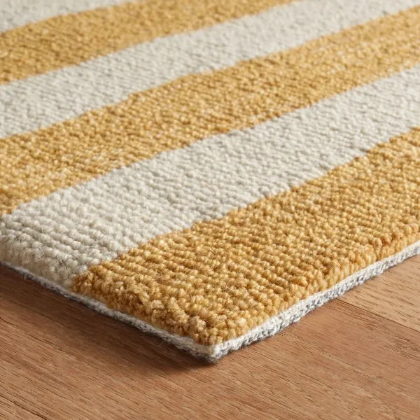 Dash & Albert Silas Stripe Hand Micro Hooked Wool Rug