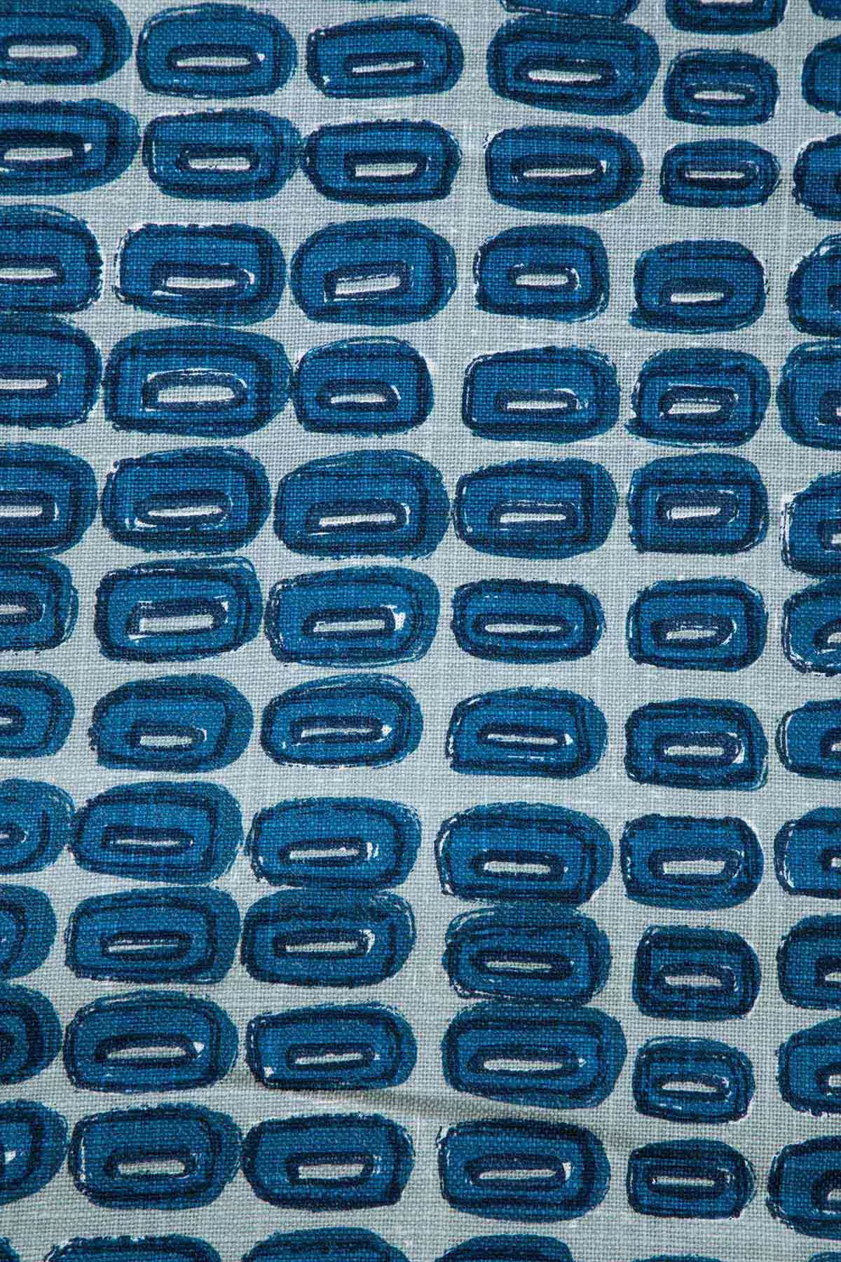 Dash Dash Printed Upholstery Fabric (City Blue)