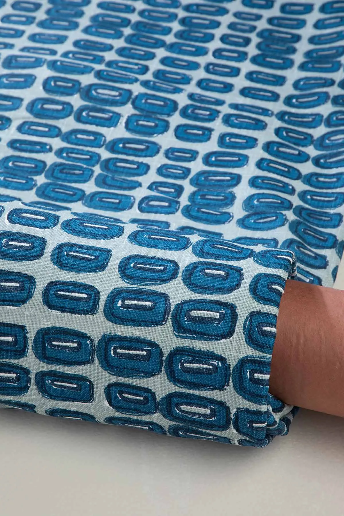 Dash Dash Printed Upholstery Fabric (City Blue)