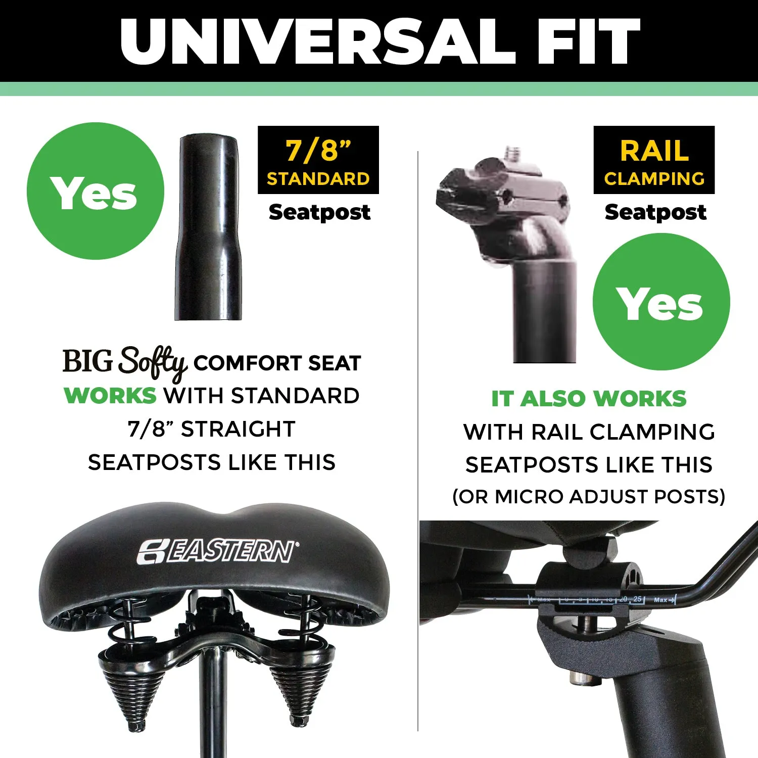 Deluxe Big Softy V2 Universal Exercise Seat Kit with Gel Cover, Rain Cover and Tool