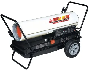 Dura Heat DFA180CV Kero Forced Air Heater, 13 gal Fuel Tank, Kerosene, 140000/180000 Btu, White :EA: QUANTITY: 1