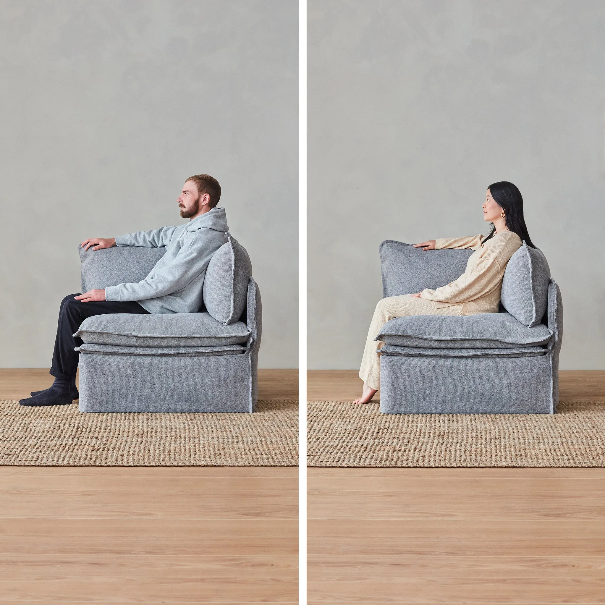 Elevate Comfort Layer for 4-Seater   Bench Ottoman in Mist