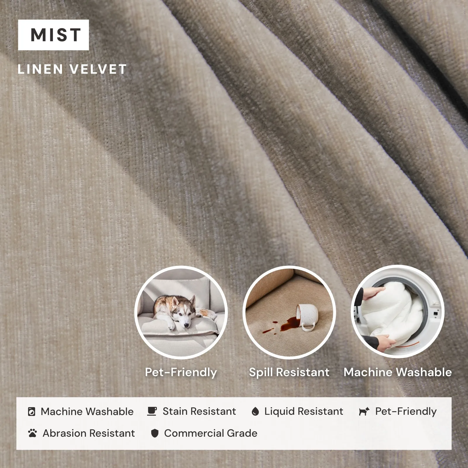 Elevate Comfort Layer for 4-Seater Corner Sectional in Mist