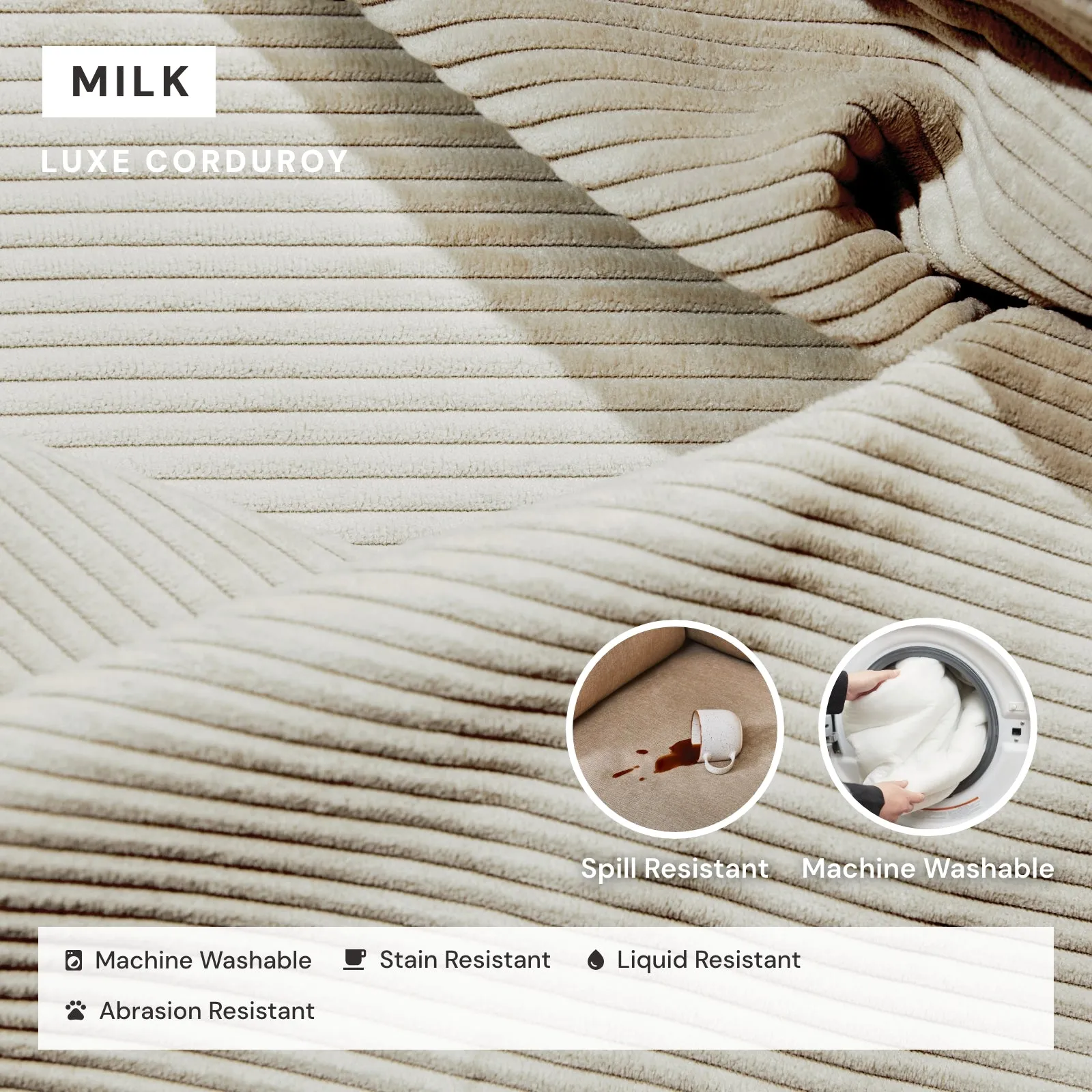 Elevate Comfort Layer for 4-Seater Sectional in Milk