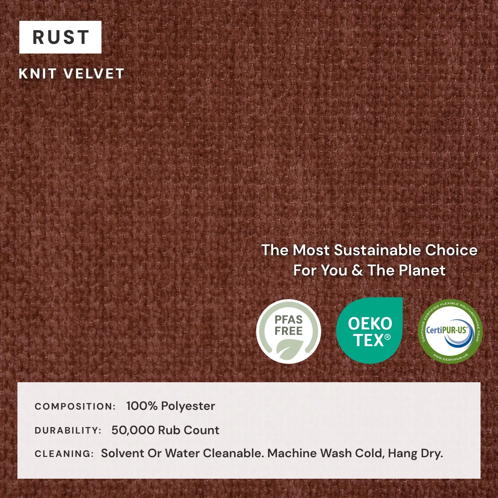 Elevate Comfort Layer for Armchair in Rust
