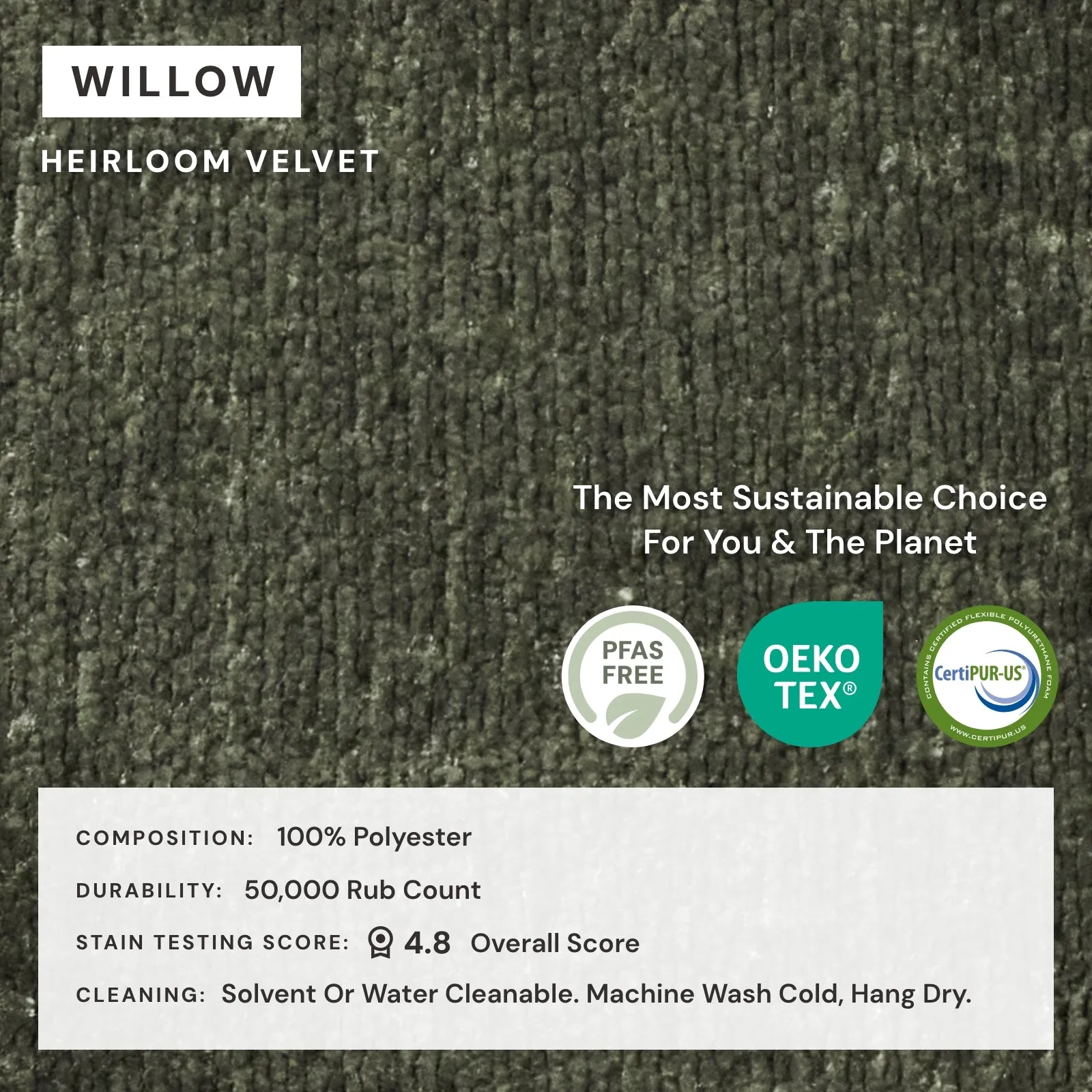 Elevate Comfort Layer Set for 2-Seater | Heirloom Velvet in Willow