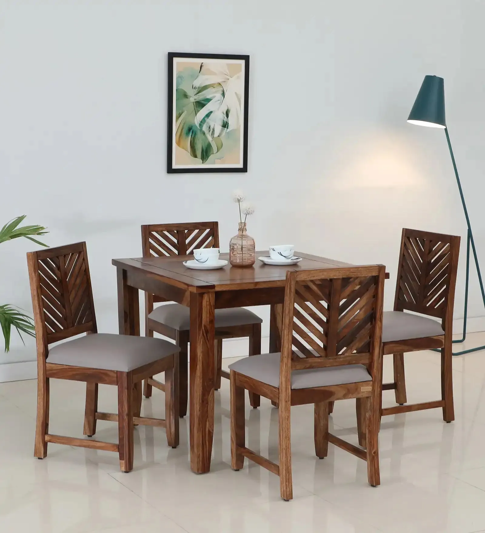 Elista Solid Wood 4 Seater Dining Table Sets