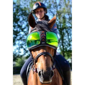 eQuick eVysor Horse Mask - Horse Comfort - Mirrored Green
