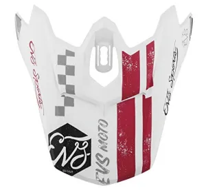 EVS Helmet Visor T3 Fury , Matte White - Open Box  - (Without Original Box)