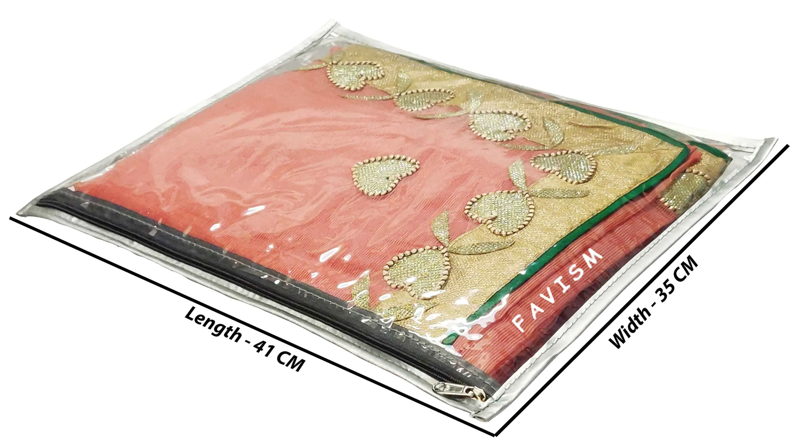 Full transparent single saree cover | closet storage pack of 6 pcs.