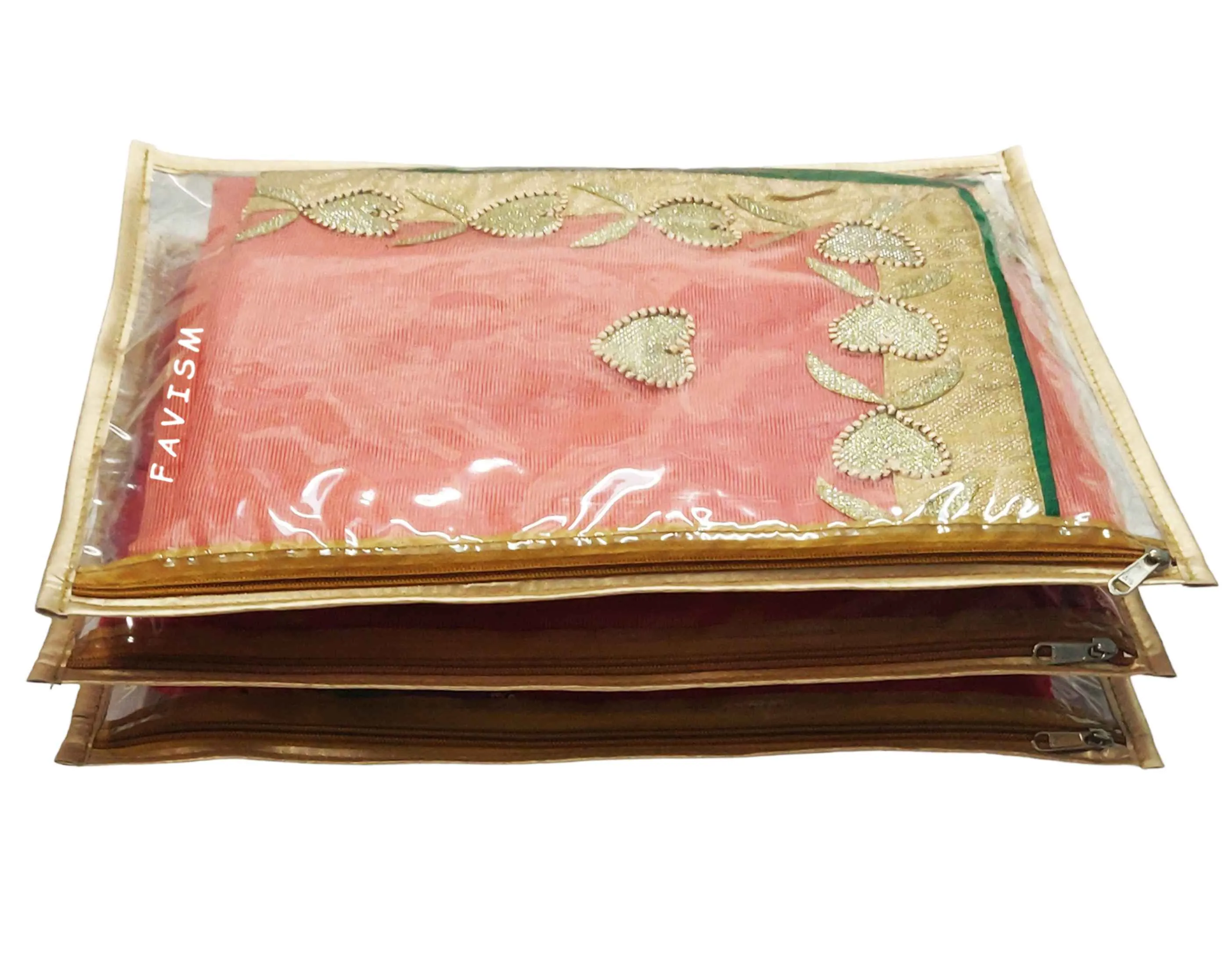 Full transparent single saree cover | closet storage pack of 6 pcs.