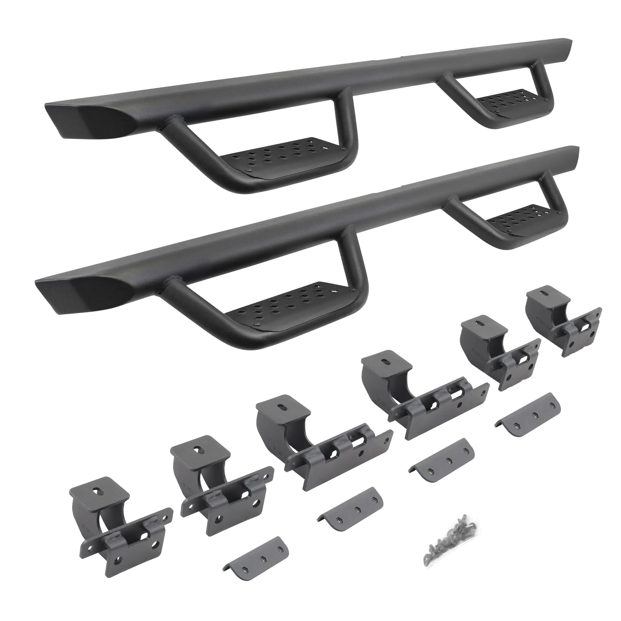 Go Rhino Dominator D2 Side Steps Ford Bronco 4 Doors (2021) [Extreme - w/ Welded Drop Down Hoop Steps] Extreme D2