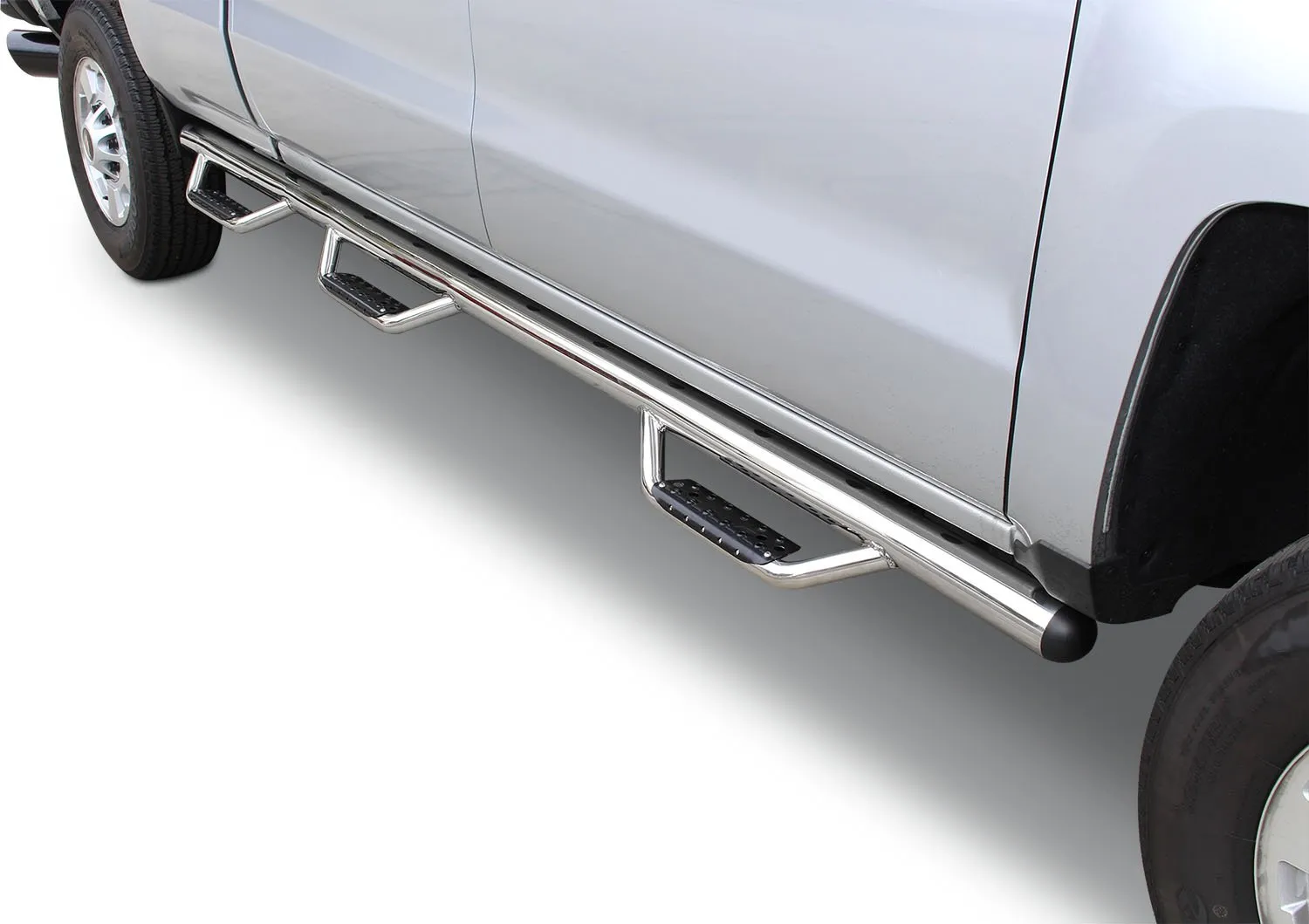 Go Rhino Dominator D3 Side Steps GMC Sierra Diesel Ext. Cab (11-13) - One Piece Wheel to Wheel